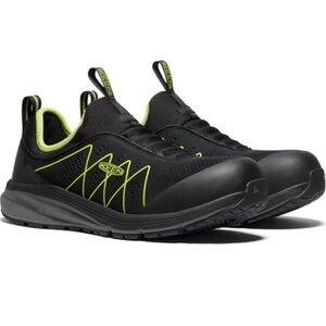 New KEEN MEN'S ENERGY SHIFT SLIP ON WORK Shoes CARBON TOE Size 14 MSRP $120